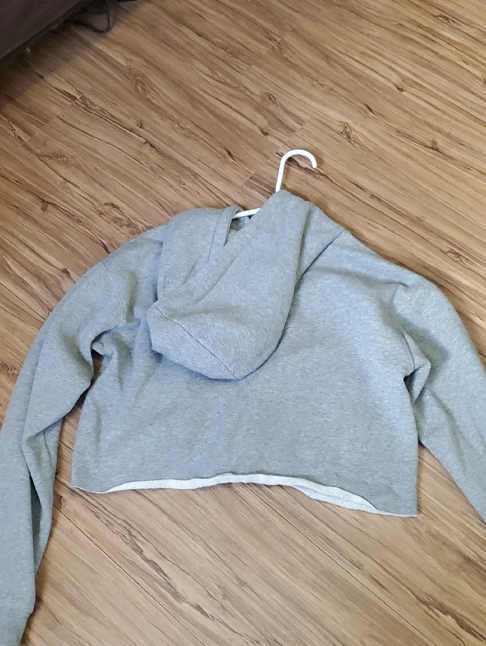 wild fable Light Gray Cropped Hoodie with Drawstring - Picture 3 of 4